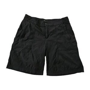 Athleta Shorts Women 10 Black Trekkie Bermuda 2.0 Nylon Stretch 9" Inseam 596504